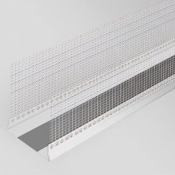 Profigips Straight PVC Expansion Joint Profile - Flat Movement Joint Bead - 2m length - pack of 25