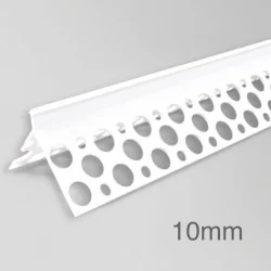 10mm PVC Corner Profile for Wet Render - Angle Bead - 3m length - pack of 34