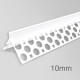 10mm PVC Corner Profile for Wet Render - Angle Bead - 2.5m length - pack of 34