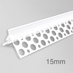 15mm PVC Corner Profile for Wet Render - Angle Bead - 3m length - pack of 34