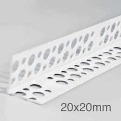 20x20mm Profigips PVC Corner Bead (Rigid Perforated Wings) - 2m length - pack of 50