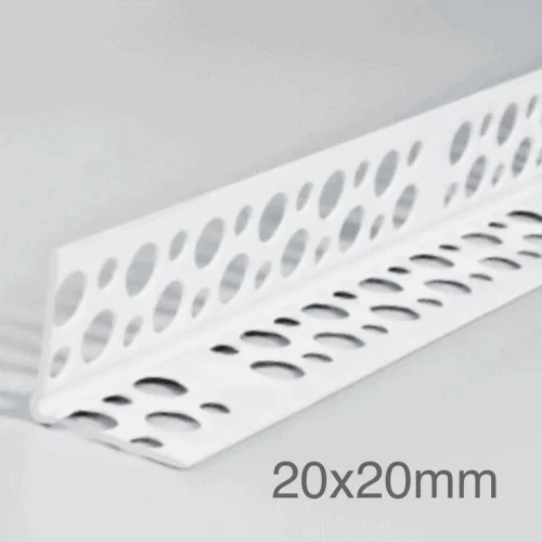 20x20mm Profigips PVC Corner Bead (Rigid Perforated Wings) - 3m length - pack of 50