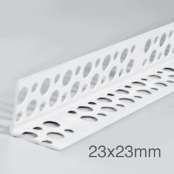 23x23mm Profigips PVC Corner Bead (Rigid Perforated Wings) - 3m length - pack of 50