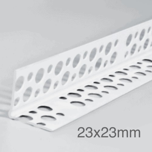 23x23mm Profigips PVC Corner Bead (Rigid Perforated Wings) - 2.5m length - pack of 50