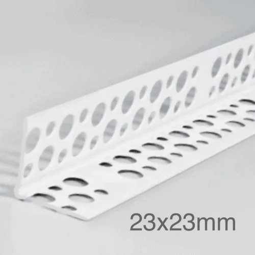 23x23mm Profigips PVC Corner Bead (Rigid Perforated Wings) - 2.5m length - pack of 50 23x23mm Profigips PVC Corner Bead (Rigid Perforated Wings) - 2.5m length - pack of 50