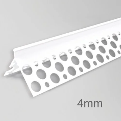 4mm PVC Corner Profile for Wet Render - Angle Bead - 2.5m length - pack of 50 4mm PVC Corner Profile for Wet Render - Angle Bead - 2.5m length - pack of 50