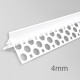 4mm PVC Corner Profile for Wet Render - Angle Bead - 3m length - pack of 50