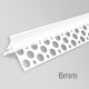 6mm PVC Corner Profile for Wet Render - Angle Bead - 2.5m length - pack of 50