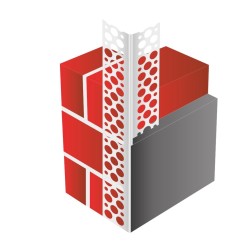13mm PVC Corner Profile for Wet Render - Angle Bead - 2.5m length - pack of 34