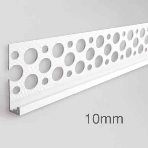 10mm Profigips PVC Render Stop Bead - Terminal Bead - 2.5m length - pack of 34 10mm Profigips PVC Render Stop Bead - Terminal Bead - 2.5m length - pack of 34