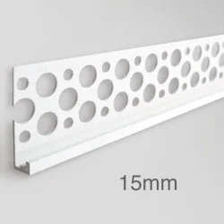 15mm Profigips PVC Render Stop Bead - Terminal Bead - 2.5m length - pack of 34