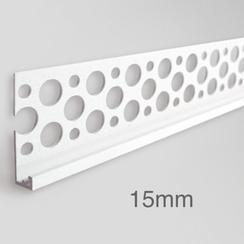 15mm Profigips PVC Render Stop Bead - Terminal Bead - 2.5m length - pack of 34