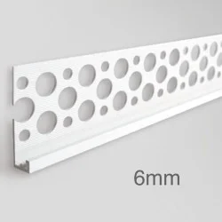 6mm Profigips PVC Render Stop Bead - Terminal Bead - 2.5m length - pack of 50
