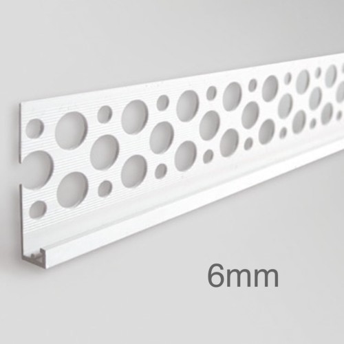 6mm Profigips PVC Render Stop Bead - Terminal Bead - 3m length - pack of 50