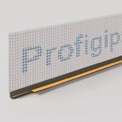 6mm Profigips Brown PVC APU Bead with Mesh - Window Profile with Gasket - 3.0m length - pack of 25