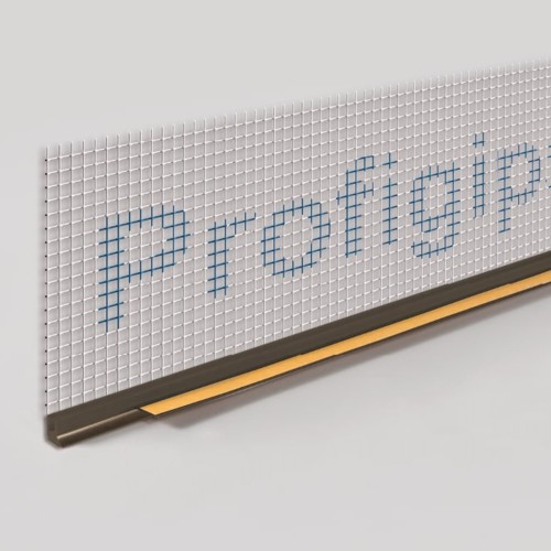 6mm Profigips Brown PVC APU Bead with Mesh - Window Profile with Gasket - 2.5m length - pack of 25