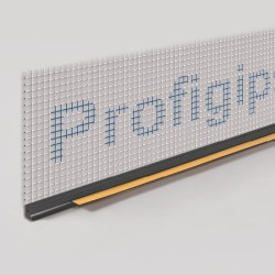 6mm Profigips Graphite PVC APU Bead with Mesh - Window Profile with Gasket - 2.5m length - pack of 25