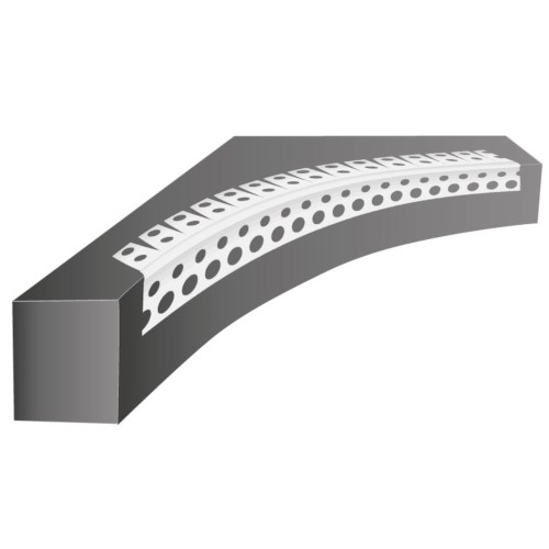 22x22mm Profigips PVC Corner Bead for Arches - 2m length - pack of 50