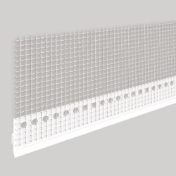 Profigips PVC Plinth Overlay Bead with Mesh - Plinth Drip Bead - 2.5m length - pack of 25