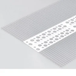 10x10mm Profigips PVC Universal Render Bead with Mesh - Corner Bead with Mesh - 2.5m length - pack of 50