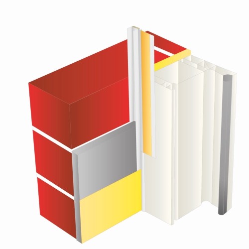 6mm Profigips Brown PVC APU Bead - Window Profile with Gasket - 2.5m length - pack of 50