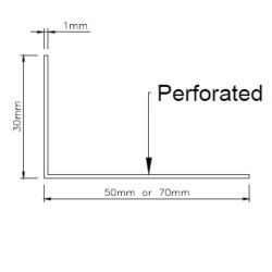 Supertech Aluminium Perforated Profile  - 3m length Supertech Aluminium Perforated Profile  - 3m length