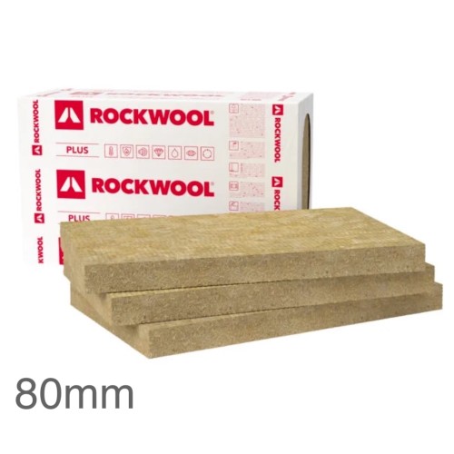 80mm Rockwool Frontrock Plus External Wall Insulation Slab 1000mm x 600mm (pack of 5) 80mm Rockwool Frontrock Plus External Wall Insulation Slab 1000mm x 600mm (pack of 5)