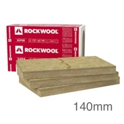 140mm Rockwool Frontrock Super Dual Density External Wall Insulation Slab 1000mm x 600mm (pack of 2)