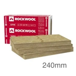 240mm Rockwool Frontrock Super Dual Density External Wall Insulation Slab 1000mm x 600mm