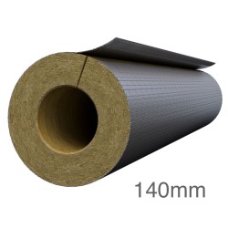 140mm Bore 25mm Thick Rockwool RockLap Pipe Insulation 140mm Bore 25mm Thick Rockwool RockLap Pipe Insulation