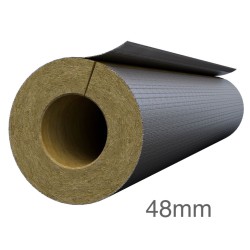 48mm Bore 25mm Thick Rockwool RockLap Pipe Insulation 48mm Bore 25mm Thick Rockwool RockLap Pipe Insulation