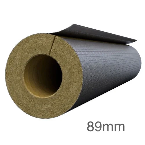 89mm Bore 25mm Thick Rockwool RockLap Pipe Insulation 89mm Bore 25mm Thick Rockwool RockLap Pipe Insulation