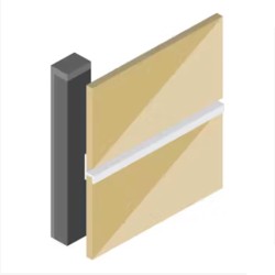 Aluminium Rockpanel Profile A - Chair Profile - 3055mm Length Aluminium Rockpanel Profile A - Chair Profile - 3055mm Length