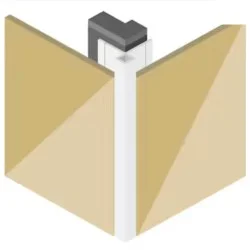 Aluminium Rockpanel Profile D - Outer Corner Profile - 3055mm Length