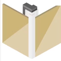 Aluminium Rockpanel Profile E - Outer Corner Profile - 3055mm Length Aluminium Rockpanel Profile E - Outer Corner Profile - 3055mm Length