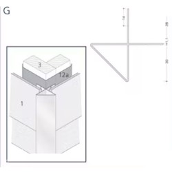 Aluminium Rockpanel Profile G - Gunwale Corner Profile - 3055mm Length Aluminium Rockpanel Profile G - Gunwale Corner Profile - 3055mm Length