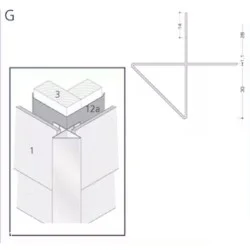 Aluminium Rockpanel Profile G - Gunwale Corner Profile - 3055mm Length