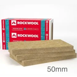 50mm Rockwool Rockton Insulation Slab - 1000mm x 610mm (pack of 12)