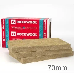 70mm Rockwool Rockton Insulation Slab - 1000mm x 610mm (pack of 8)