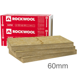60mm Rockwool Ventirock Super Dual-Density Rainscreen Slab - 1000mm x 600mm - pack of 4 60mm Rockwool Ventirock Super Dual-Density Rainscreen Slab - 1000mm x 600mm - pack of 4
