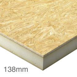 138mm Structural Insulated Panel (SIP) - Sandwich Panel (9mm OSB - 120mm PIR - 9mm OSB) - 1200mm x 2400mm