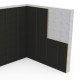 50mm Siderise Black Tissue Faced Stone Wool Acoustic Lining Slab - 1200mm x 1000mm 50mm Siderise Black Tissue Faced Stone Wool Acoustic Lining Slab - 1200mm x 1000mm