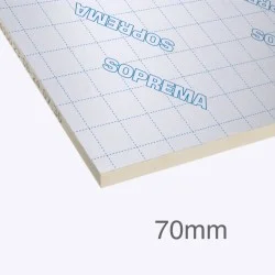 70mm SOPRATHERM GA4000 PIR Insulation Board (previously Celotex) - General Purpose PIR Insulation - 1200mm x 2400mm 70mm SOPRATHERM GA4000 PIR Insulation Board (previously Celotex) - General Purpose PIR Insulation - 1200mm x 2400mm