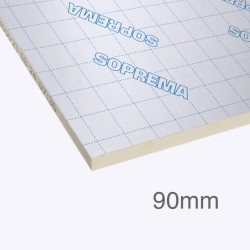 90mm SOPRATHERM GA4000 PIR Insulation Board (previously Celotex) - General Purpose PIR Insulation - 1200mm x 2400mm