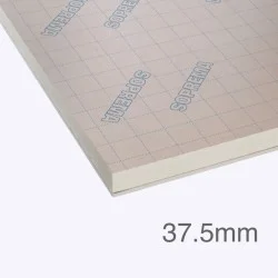 37.5mm SOPRATHERM PL4025 Insulated Plasterboard (previously Celotex) - 25mm PIR Insulation Bonded to 12.5mm Plasterboard - 1200mm x 2400mm (PL4000)