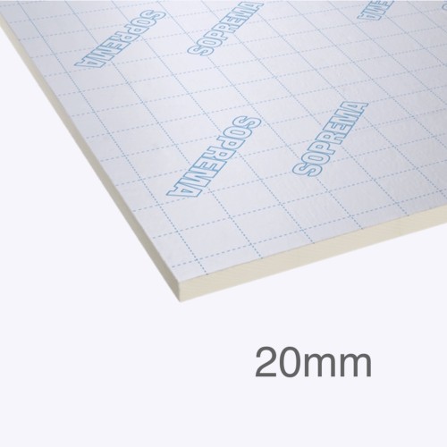 20mm SOPRATHERM TB4000 PIR Insulation Board (previously Celotex) - 1200mm x 2400mm