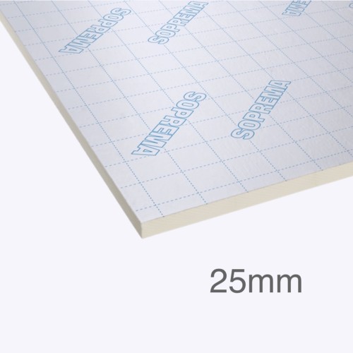 25mm SOPRATHERM TB4000 PIR Insulation Board (previously Celotex) - 1200mm x 2400mm