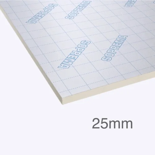 25mm SOPRATHERM TB4000 PIR Insulation Board (previously Celotex) - 1200mm x 2400mm 25mm SOPRATHERM TB4000 PIR Insulation Board (previously Celotex) - 1200mm x 2400mm