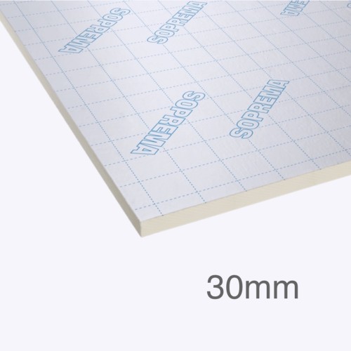 30mm SOPRATHERM TB4000 PIR Insulation Board (previously Celotex) - 1200mm x 2400mm