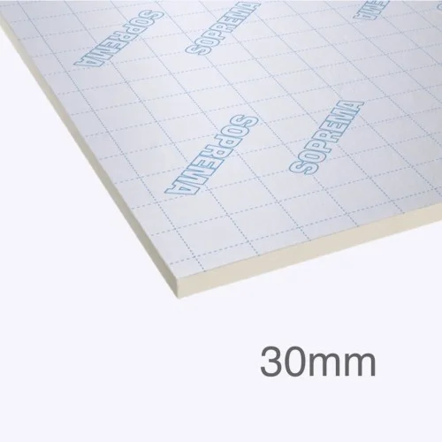 30mm SOPRATHERM TB4000 PIR Insulation Board (previously Celotex) - 1200mm x 2400mm 30mm SOPRATHERM TB4000 PIR Insulation Board (previously Celotex) - 1200mm x 2400mm